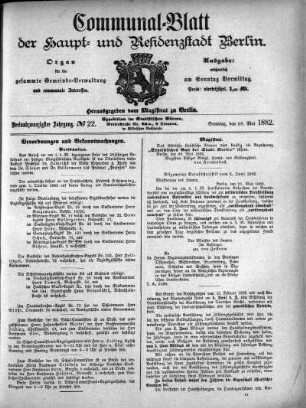 1882,22: No. 22, 28. Mai 1882