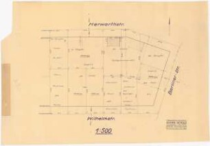 Garten Eugenie de Gruyter, Berlin-Lichterfelde: Lageplan Vermessungskarte 1:500