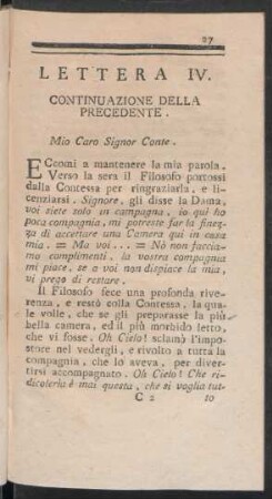 Lettera IV. Cotinuazione Della Precedente