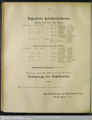 Oeffentliche Schulfeierlichkeiten