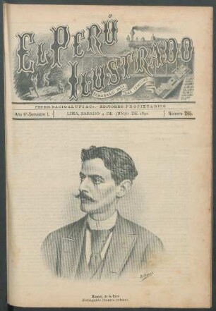 [Retrato de] Manuel de la Cruz : distinguido literato cubano.