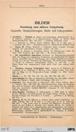 Bilder, Hamburg und nähere Umgebung (Nr. 1-432)