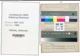 Entnazifizierung Johannes Helmes , geb. 24.09.1905 (Stadtinspektor)