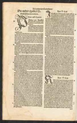 Die ander Epistel S. Pauli zu den Corinthern.