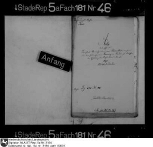 Bericht des Oberinspektors Engel Hartmann von Ehrenthal wegen Beibehaltung des Verdener Zollinspektors Otto Wilhelm Benning bei Erhebung der Konsumtions-Akzise in Stadt und Amt Verden
