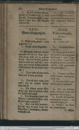 XXXV. Gutte Gesundheit