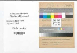 Entnazifizierung Martha Pfeifer , geb. 14.12.1900 ()