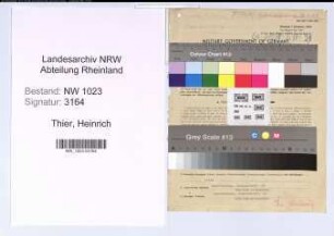Entnazifizierung Heinrich Thier , geb. 08.12.1905 (Arzt)