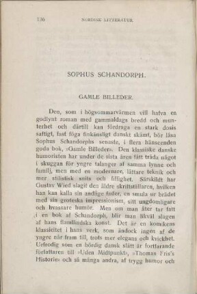 Sophus Schandorph. Gamle Billeder.