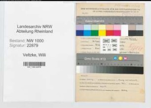 Entnazifizierung Willi Veltzke, geb. 18.02.1916 (Lehrer)