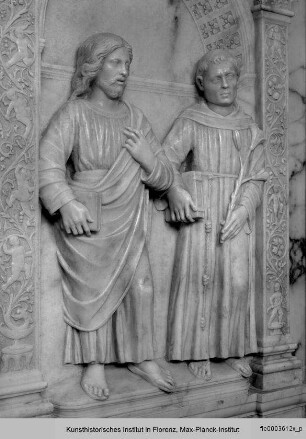 Altar des heiligen Hieronymus : Altarretabel mit dem heiligen Hieronymus : Die Heiligen Jakobus Minor und Antonius von Padua