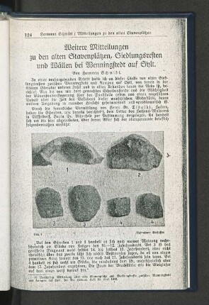 Weitere Mitteilungen zu den alten Stavenplätzen, Siedlungsresten und Wällen bei Wenningstedt auf Sylt
