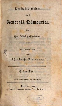 Denkwürdigkeiten