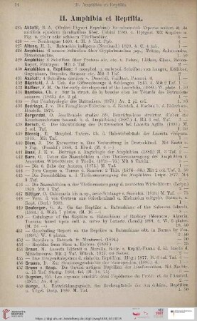 II. Amphibia et reptilia(Nr. 425 - 721)