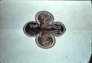 Vierpaß mit den Kirchenvätern Ambrosius und Hieronymus