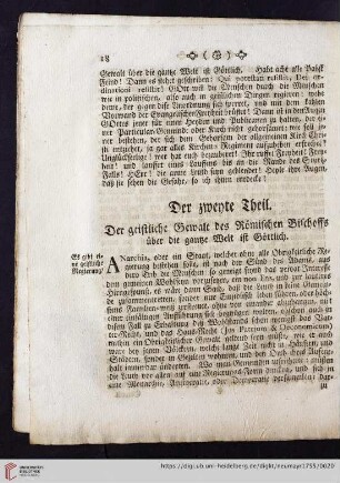 Der zweyte Theil