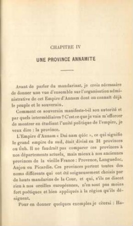 Chapitre IV. Une province annamite