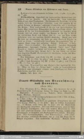 Staats-Eisenbahn von Braunschweig nach Hannover