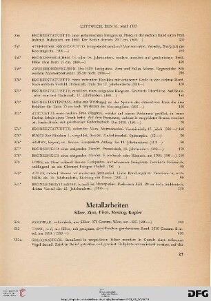 Metallarbeiten (Nr. 382-449)