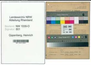 Entnazifizierung Heinrich Oppenberg , geb. 16.01.1880 (Geschaeftsfuehrer)