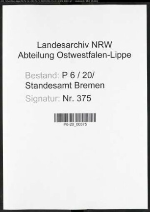 Sterberegister Standesamt Bremen