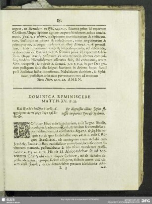 Dominica Reminiscere Matth. XV. v. 21.