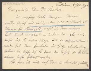 Brief an B. Schott's Söhne : 05.10.1898