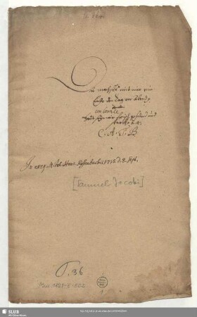 Stimmensatz [Schreiber: Samuel Jacobi]