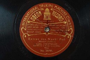 Entree des Nanki Poo : "Mikado" / (Sullivan)