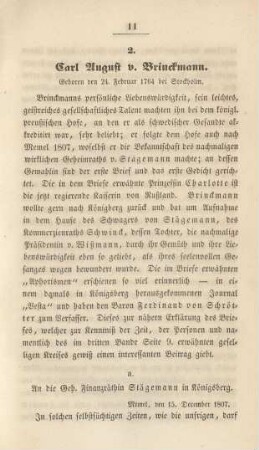 2. Carl August v. Brinckmann