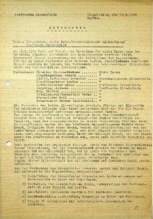 1.2.1 Zusammenarbeit VR Polen: Aktennotiz Besprechung Hirschfelde-Turów Liste von Problemen und deren Lösungen, Vorbereitung einer deutsch-polnischen Konferenz zu den technischen Problemen