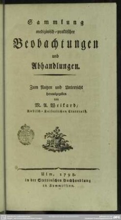 Sammlung medizinisch-praktischer Beobachtungen und Abhandlungen