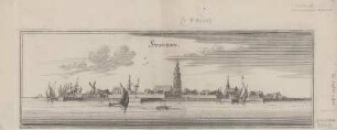 Ansicht von Stavern (Südnorwegen), Kupferstich, 1659 : Stavern. - [Frankfurt] : [Caspar Merian] , [1659]. - 1 Kunstbl. : Kupferstich ; 32 x 10 cm