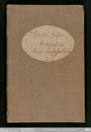 "Genera et Spezies Mammalium Musei francofurtensis. Catalogus N° 1"