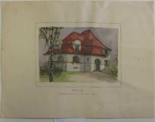 Dorfschule [Rückseite; Studien zu repräsentativen Gebäuden]
