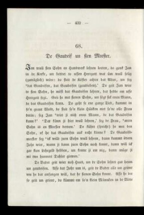 68. De Gaudeif un sien Meester.