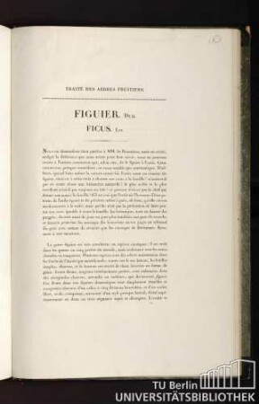 Traité des arbres fruitiers. Figuier. Duh. Ficus. Lin.
