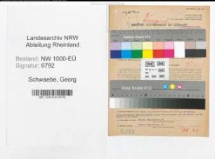 Entnazifizierung Georg Schwaebe, geb. 31.12.1902 (Verw.Obersekretaer)