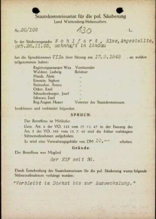 Wohlfart, Else