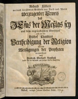 a1r-980, Ueberzeugender Erweis daß Jesus der Meßias ...