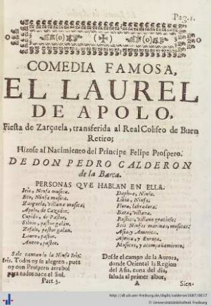 El Laurel de Apolo.