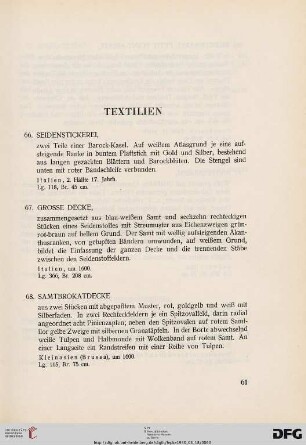 Textilien (Nr. 66-79)