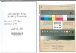 Entnazifizierung Karl Diesfeld , geb. 13.01.1910 ()