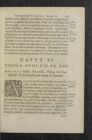 Caput XI. Tabula XVIII. XIX. XX. XXI.
