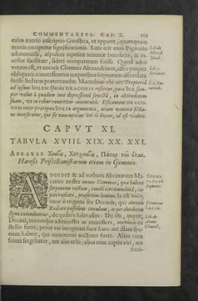 Caput XI. Tabula XVIII. XIX. XX. XXI.