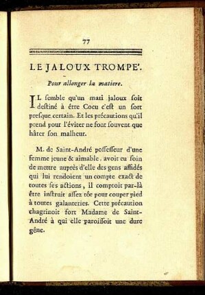 Le Jaloux Trompé.