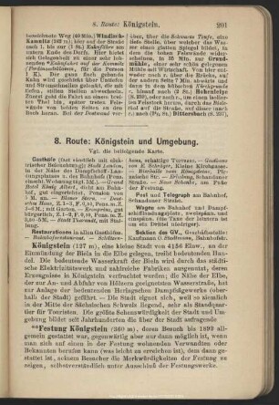 8. Route: Königstein und Umgebung