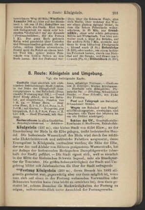 8. Route: Königstein und Umgebung