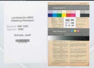 Entnazifizierung Josef Schulze, geb. 12.11.1899 (Kaufm.Angest.)