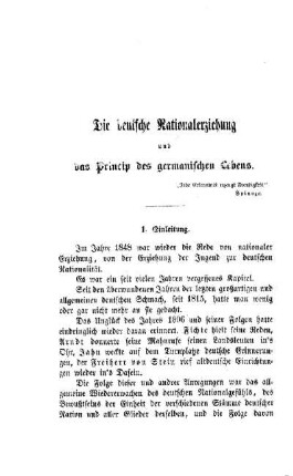 Die deutsche Nationalerziehung und das Princip des germanischen Lebens
